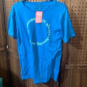 JZD spreading our culture‎ tee size small t-shirt blue